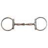 Freno snaffle barril para caballo con filete de acero inoxidable y bocado de cobre