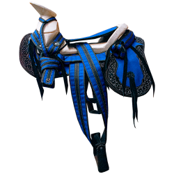 Montura cola de pato lona con cantinas para caballo