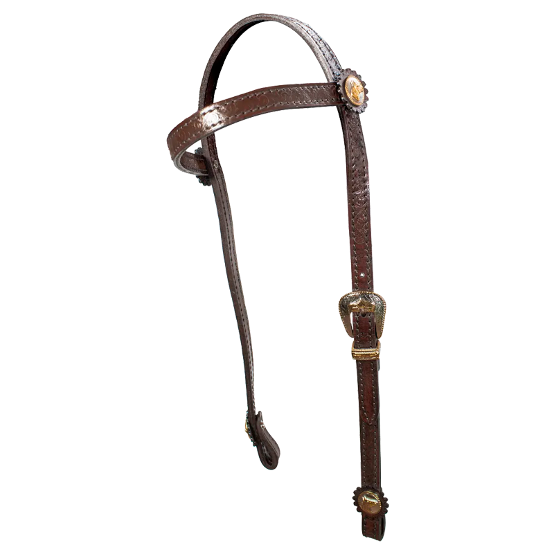 Cabezada para caballo lisa de vaqueta