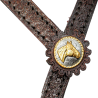 Cabezada para caballo lisa de vaqueta