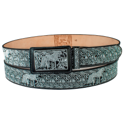 Cinturón para jinete metálico