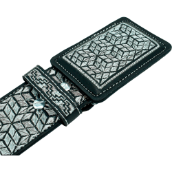 Cinturón para jinete metálico geométrico