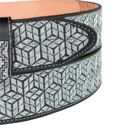 Cinturón para jinete metálico geométrico