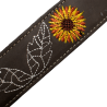 Cinturón vaquero para dama de vaqueta bordado girasoles