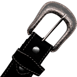 Cinturón para jinete sheriff de vaqueta con estoperoles