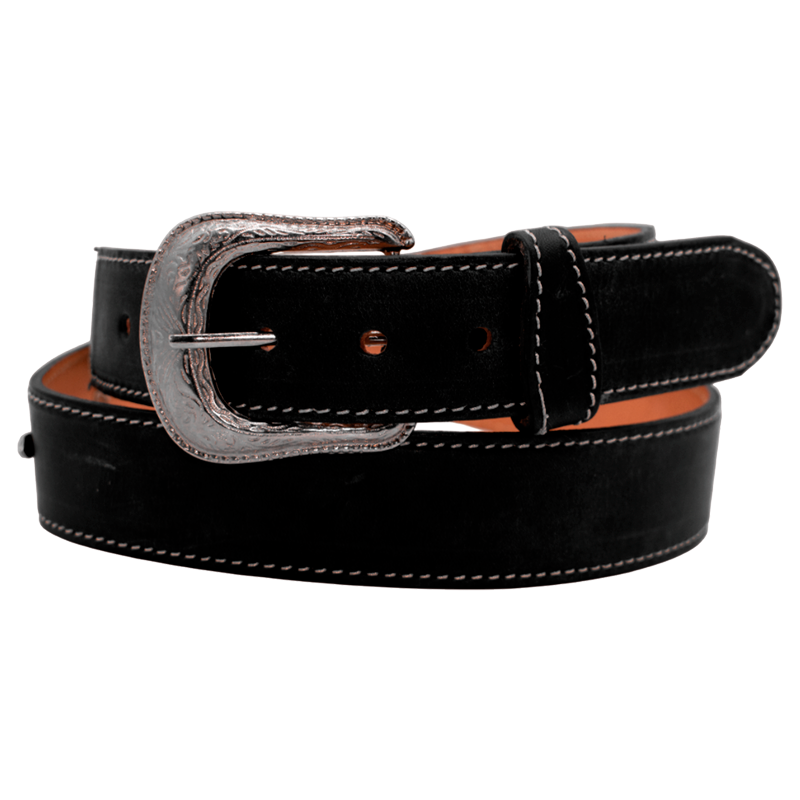 Cinturón para jinete sheriff de vaqueta con estoperoles
