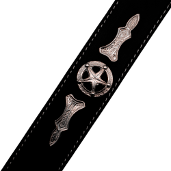 Cinturón para jinete sheriff de vaqueta con estoperoles