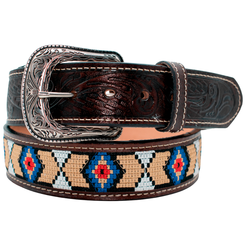 Cinturón para jinete bordado imitación chaquira