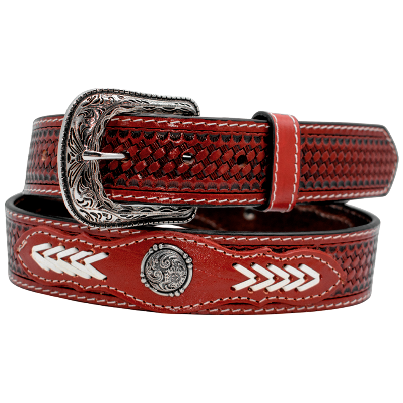 Cinturón para jinete cincelado concho mustango