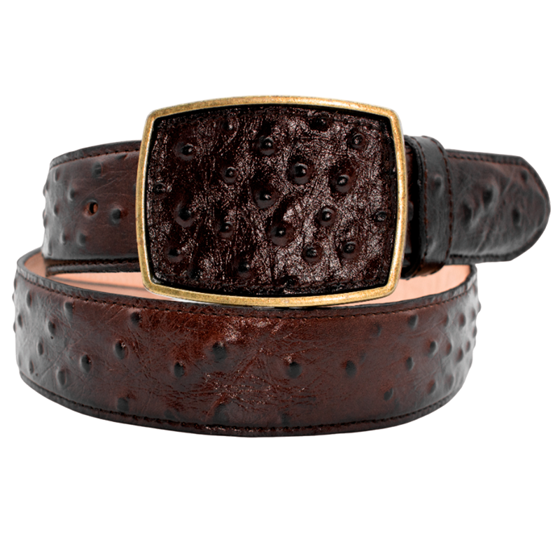 Cinturón Imitación Exótico de Avestruz