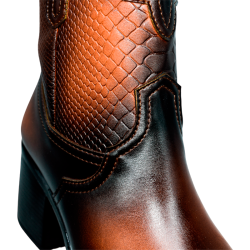 Botín para dama grabado exótico pitón