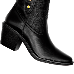 Botín para dama cincelado