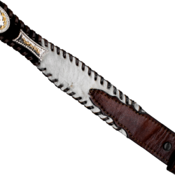 Cinturón abultado orleado con pelo