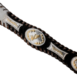 Cinturón abultado orleado con pelo