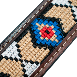 Cinturón para jinete bordado imitación chaquira