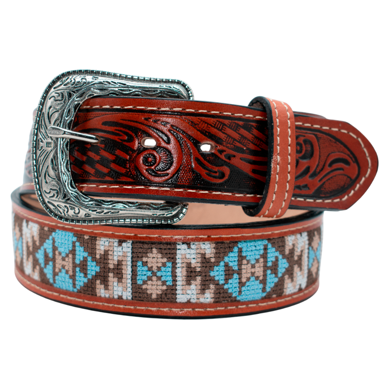 Cinturón para jinete bordado imitación chaquira