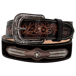 Cinturón para jinete nobuck con estrella