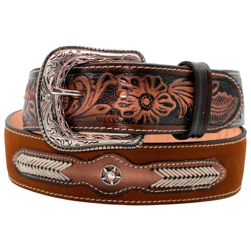 Cinturón para jinete nobuck con estrella