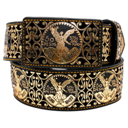 Cinturón para jinete navajeado láser metálico plateado