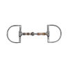 Freno snaffle barril para caballo con filete de acero inoxidable y bocado de cobre