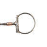 Freno snaffle barril para caballo con filete de acero inoxidable y bocado de cobre