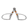 Freno snaffle barril para caballo con filete de acero inoxidable y bocado de cobre