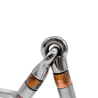 Freno snaffle barril para caballo con filete de acero inoxidable y bocado de cobre