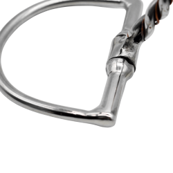 Freno snaffle trenzado para caballo con filete de acero inoxidable y diseño resistente