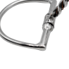 Freno snaffle trenzado para caballo con filete de acero inoxidable y diseño resistente