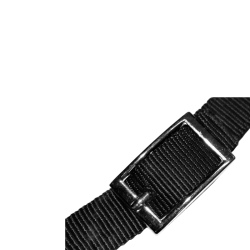 Pecho petral nylon negro con neopreno para caballo