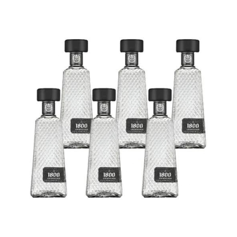 Caja de 6 Tequilas 1800 Cristalino 700 ml