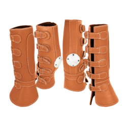 Protector 4 piezas piel con hebilla para caballo - Calidad y ajuste