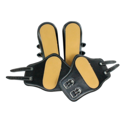 Juego de canilleras piel para caballo – Protección artesanal segura