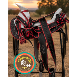 Montura para Caballo Cola de Pato de Cuero Recuperado Infantil