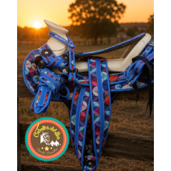 Montura para Caballo Cola de Pato de Lona Estampado Infantil