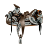 Montura para Caballo Infantil de Vaqueta Redonda Navajeada
