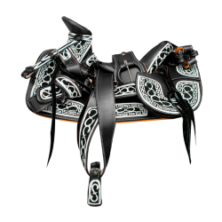 Montura para Caballo Infantil de Vaqueta Redonda Navajeada