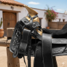 Montura para Caballo de Vaqueta Redonda con Asiento Forrado Infantil