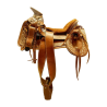 Montura para Caballo de Vaqueta Redonda con Asiento Forrado Infantil
