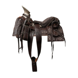 Montura para Caballo de Vaqueta Cuadrada con Asiento Forrado Infantil