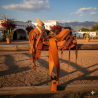 Montura para caballo de vaqueta cola de pato con asiento forrado infantil