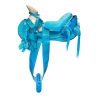 Montura para Caballo de Vaqueta Cola de Pato con Asiento Forrado Infantil Colores