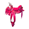 Montura para Caballo de Vaqueta Cola de Pato con Asiento Forrado Infantil Colores