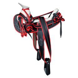 Montura para Caballo de Cuero Recuperado Cola de Pato