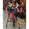 Montura para Caballo Redonda de Cuero Recuperado con Cantinas