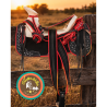 Montura para Caballo Redonda de Cuero Recuperado con Cantinas