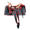 Montura para Caballo Cuadrada de Cuero Recuperado con Cantinas