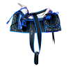 Montura para Caballo Cuadrada de Cuero Recuperado con Cantinas