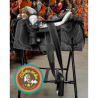 Montura para Caballo Cuadrada de Cuero Recuperado con Cantinas