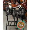 Montura para Caballo Redonda de Lona con Cantinas Camuflaje